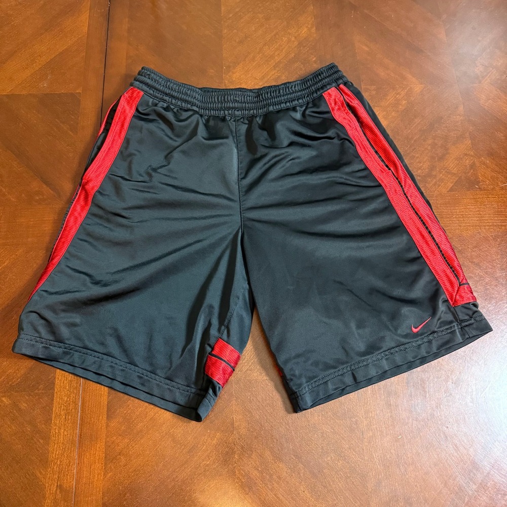 Nike Men's Black Red Athletic Basketball Shorts Size M
